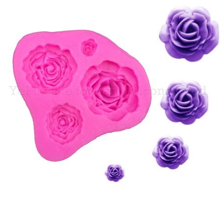 Imagem de Molde De Silicone Confeitaria Biscuit Mini Rosa S161