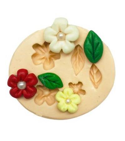 Imagem de Molde de silicone folhas e flores resina, confeitaria, biscuit molds planet rb638