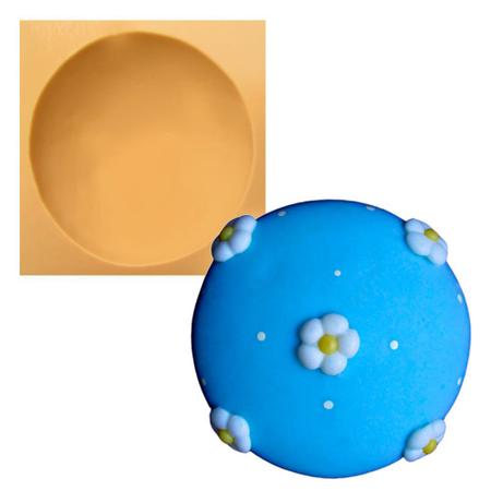 Imagem de Molde de Silicone para Biscuit Casa da Arte - Modelo: Forro de Tampa Médio 1207