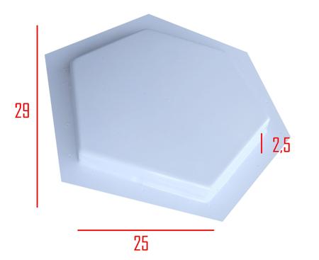 Imagem de Molde Para Placas De Gesso, Cimento 3D Mosaico Exâgono 29X25