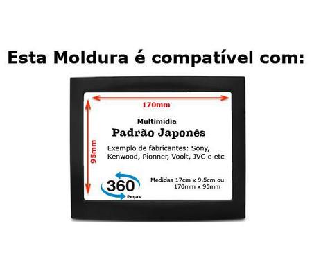 Imagem de Moldura 2Din Central Multimidia DVD EcoSport Fiesta Golf Fox