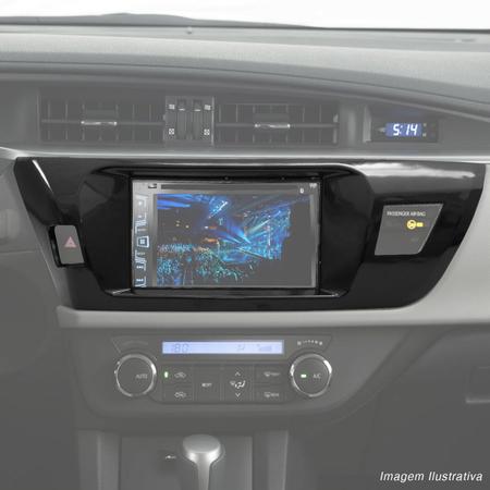 Imagem de Moldura do Painel 2 Din Toyota Corolla 2014 a 2017 Black Piano Excelente Acabamento Fácil Instalação