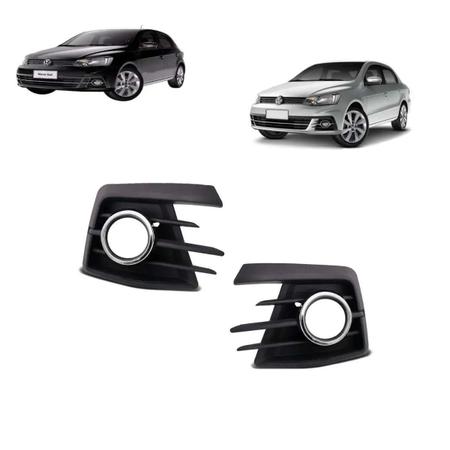 Moldura Farol Auxiliar Gol G7 16a17 Preto Aro Cromado Par - BWR Imagem de Moldura Farol Auxiliar Gol G7 16a17 Preto Aro Cromado Par