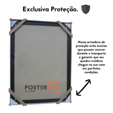 Imagem de Moldura ISO A1 59,4x84,1cm  Sem acrílico PS - Fundo Pardo