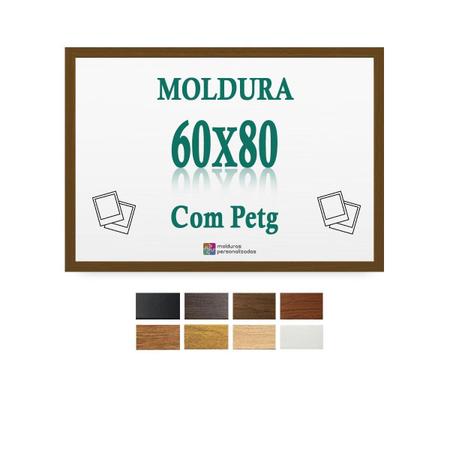 Imagem de Moldura Marrom 60X80 Cm Para Poster Impressão Arte Petg