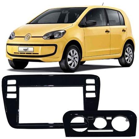 Imagem de Moldura Painel 2 Din Dvd Volkswagen Vw Up 2014 à 2017 Tsi Black Piano