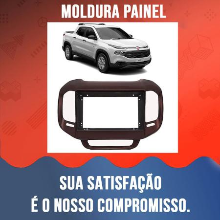 Imagem de Moldura Painel 9 Polegadas Fiat Toro 2016 2017 2018 2019 2020 2021 2022 Para Multimídia Player