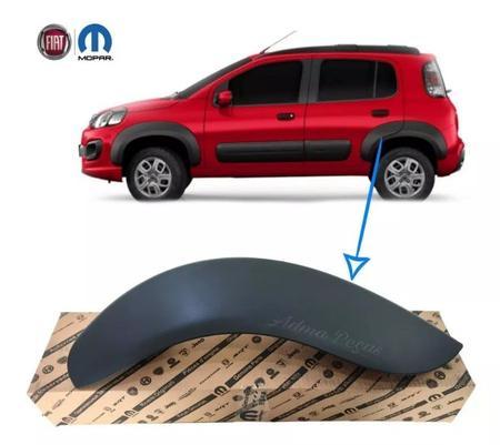 Imagem de Moldura Porta Traseira Fiat Uno Way 2015 2016 2017 2018 2019 2020 2021 Preto Lado Esquerdo