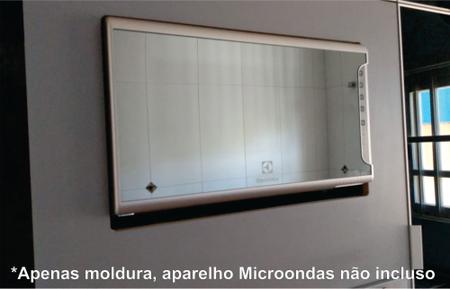 Imagem de Molduras inox acabamento recorte móvel compatível Microondas Electrolux MI41s