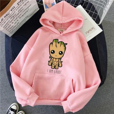 Moletom Canguru Capuz Groot Baby Blusa de Frio Dt Style