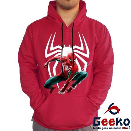 Imagem de Moletom Canguru Homem Aranha Algodão Spiderman Homem-Aranha Geeko