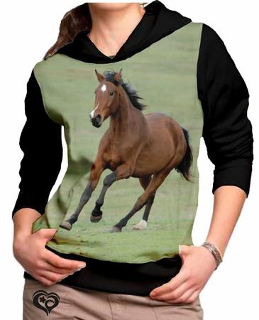 Imagem de Moletom de Cavalo feminino Animal blusa casaco Gramado