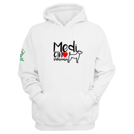 Moletom Feminino Canguru Algod o Medicina Veterin ria Para