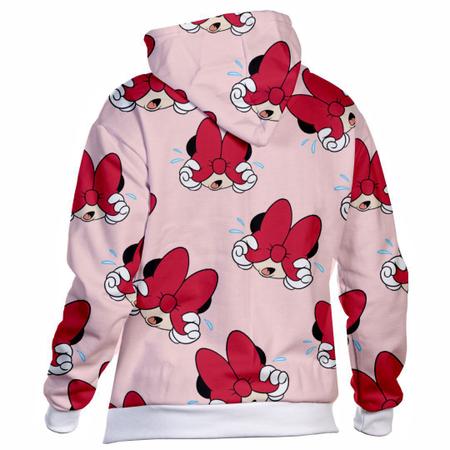 Moletom Feminino Masculino Personagens 3D Blusa de Frio Com Capuz