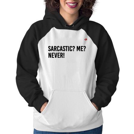 Imagem de Moletom Feminino Sarcastic Me Never! - Foca na Moda