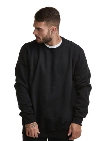 Moletom Flanelado Fechado Careca Preto Liso 100 Algod o Di