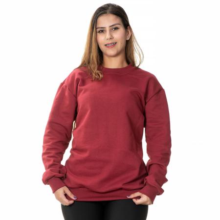 Moletom gola best sale careca feminino