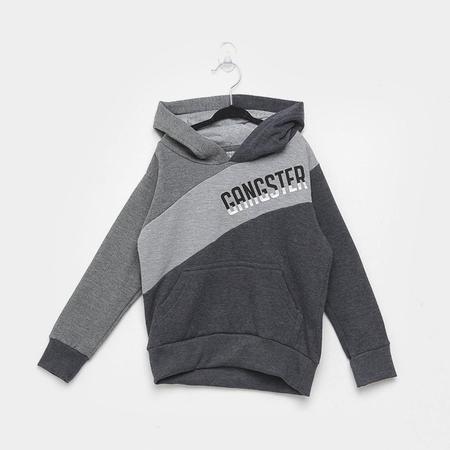 black color block moletom com capuz