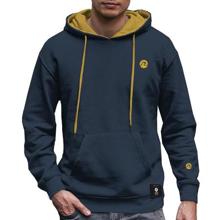 Moletom Masculino Canal Surf Azul Marinho Amarelo Moletom e