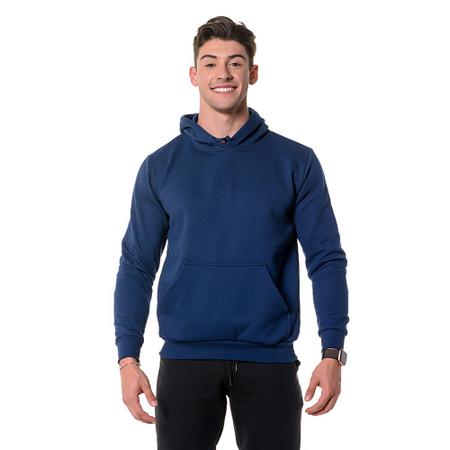 Moletom Masculino Canguru Azul Marinho com Capuz BLANCO