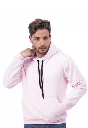 Moletom masculino rosa claro 2025
