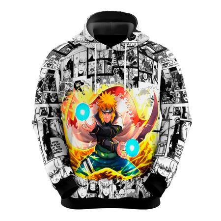 Moletom Naruto Quarto Hokage Minato Aldeia Konoha Anime Mangá 3d Cor  Amarelo Tamanho P - M.A.L Store - Fábrica - Moletom / Blusão Feminino -  Magazine Luiza