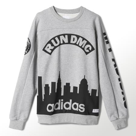 Moletom RUN DMC Graphic Masculino Cinza Adidas Agasalho e