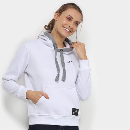 Moletom Santos FC Capuz Feminino Meltex Moletom Blus o