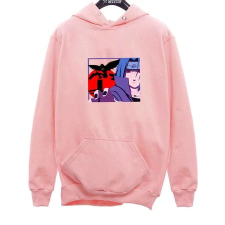 Moletom Unissex Naruto Anime Blusa de Frio Canguru em Promoção na