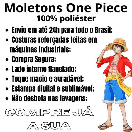 Imagem de Moletom Unissex Estampa One Piece Personagens 100% Poliéster