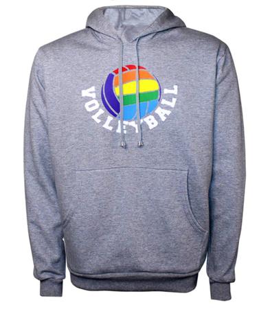 grey rainbow moletom com capuz