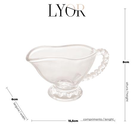 Imagem de Molheira De Cristal Coração 130ml - Lyor