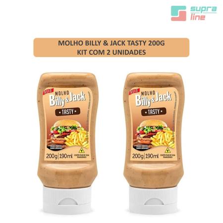 Molho Billy & Jack Tasty 200g - kit c/ 2 unds - Kisabor - Molho