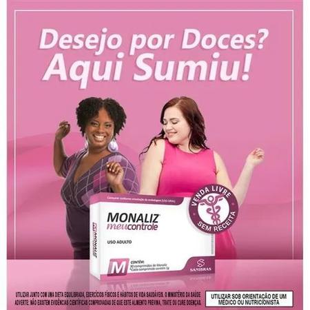 6x Monaliz Meu Controle (6x 30 comprimidos) - Sanibrás - Inibidor de  Apetite - Magazine Luiza