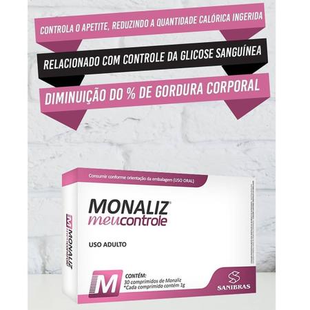 Monaliz Meu Controle - 30 Comprimidos - Sanibras