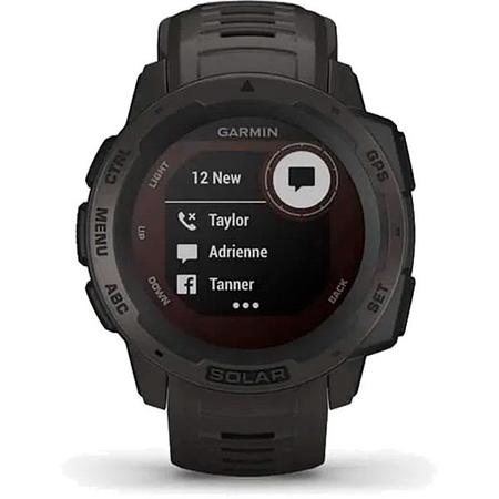 Imagem de Monitor Cardíaco de Pulso GPS Garmin Instinct Solar Grafite