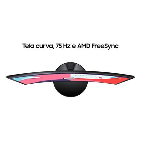 Imagem de Monitor Curvo Samsung 24" FHD HDMI VGA Freesync Preto Série S36C Preto