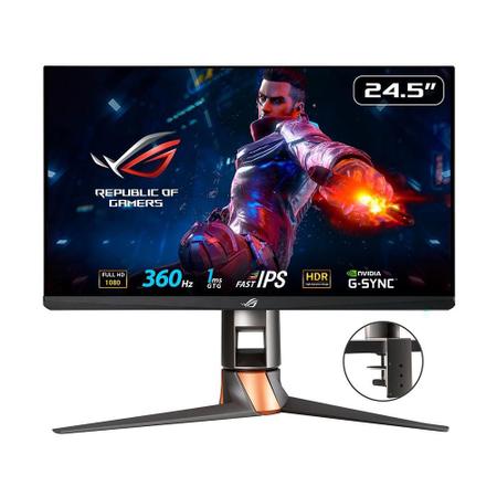 Monitor Gamer Asus ROG Swift 24.5' IPS, 360 Hz, Full HD, 1ms, G-Sync,  Nvidia Reflex, ROG Desk Mount Kit, HDR 10, HDMI/DisplayPort - PG259QNR -  Monitor para Computador - Magazine Luiza