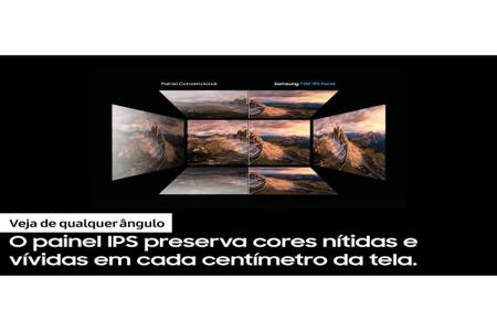 Imagem de Monitor Gamer Samsung 24' IPS, 75 Hz, Full HD, FreeSync, HDMI - LF24T350FHLMZD