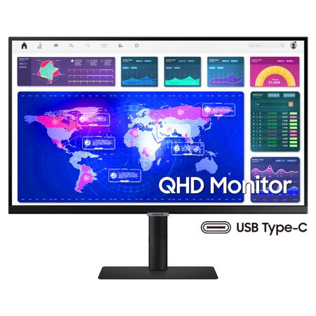 Imagem de Monitor Samsung 27" QHD HDMI Display PORT USB USB-C 90W ETHERNET Ajuste de Altura Preto