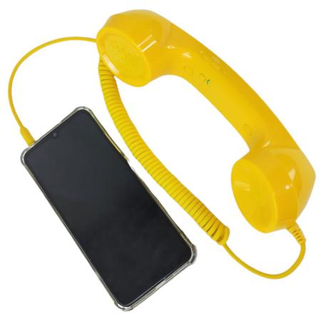 Imagem de Monofone Pop Phone Microfone Kit 3 Und Fone Ouvido Vintage P2 Retro Ligaçoes Chamadas Telefone Celular Smartphone Tablet