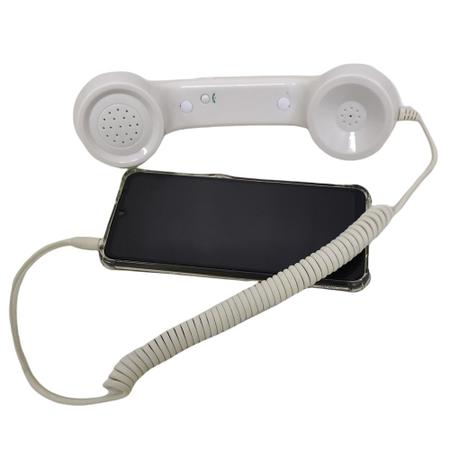 Imagem de Monofone Pop Phone Microfone P2 Kit 4 Und Fone Ouvido Enfeite Retro Celular Telefone Smartphone Decoraçao Vintage Chamadas Ligaçao Portatil