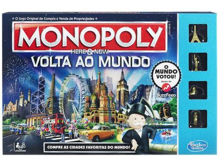 Jogo de Tabuleiro Hasbro Monopoly Viaja pelo Mundo