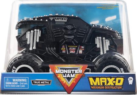  Monster Jam, Official Max D Monster Truck, Die-Cast Vehicle,  1:24 Scale : Toys & Games