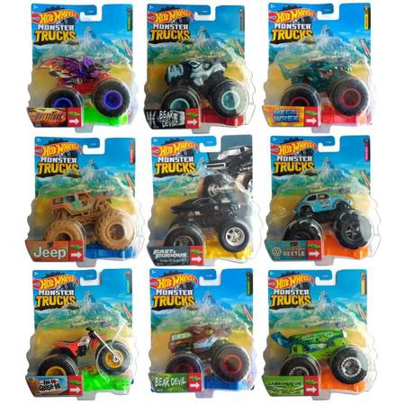 Monster Truck Hot Wheels Escala 1:64 Caminhão De Brinquedo 4+ Anos Em Metal  - Original Mattel