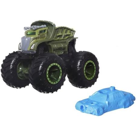 Hot Wheels Monster Truck JURASSIC WORLD TRICERATOPS 1:64 Connect Crash Car  2022