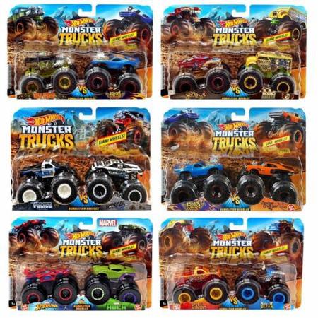 Carrinho Hot Wheels Monster Trucks Mattel Sortido 2 Unidades em