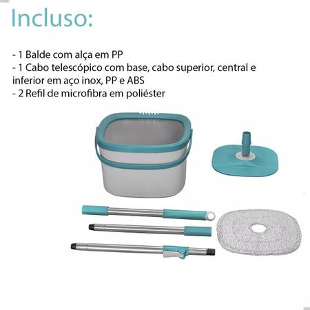 Imagem de Mop Giratório Cubo Flashlimp Limpeza Mais Pratica