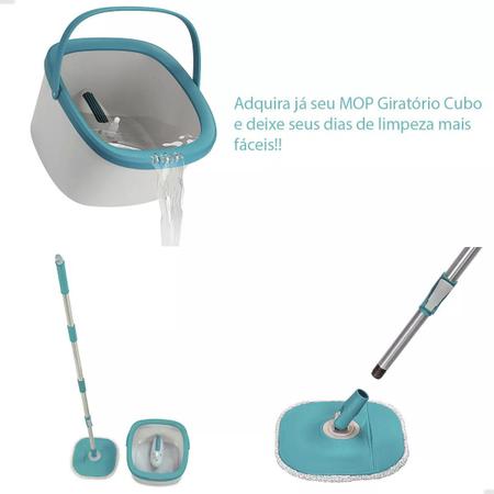 Mop Giratório Cubo Flashlimp Limpeza Mais Pratica - Flash Limp Imagem de Mop Giratório Cubo Flashlimp Limpeza Mais Pratica