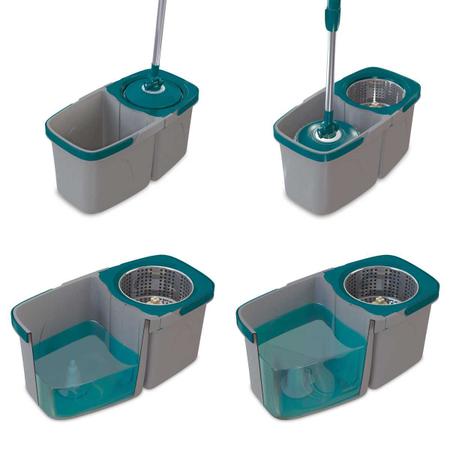 Imagem de MOP GIRATORIO FLASH LIMP DUAS AGUAS FIT 3L/4,8L COM REFIL MICROFIBRA CABO 128cm + 2 REFIL EXTRA